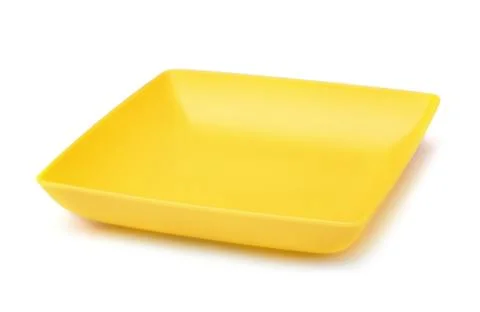 Square plastic plate Stock Photos