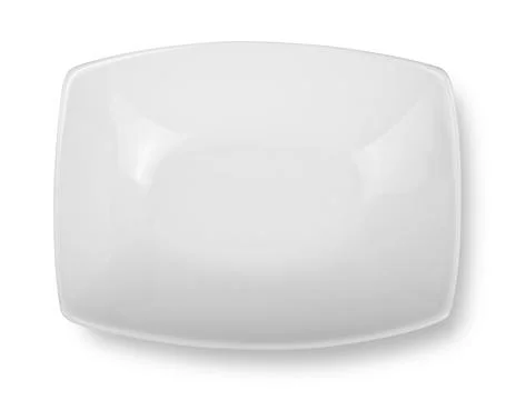 Square plate on white background Stock Photos