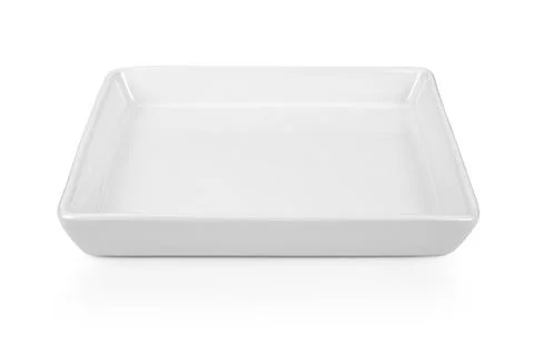 Square Plate on white background. Stock Photos