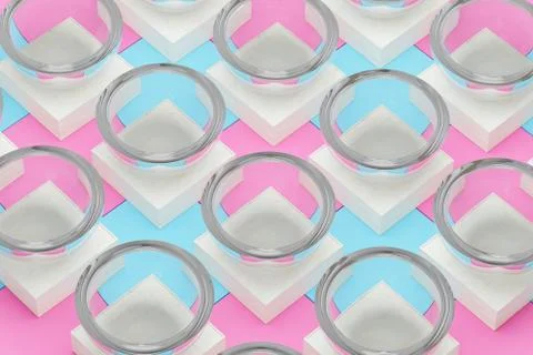 Square platform with solid color background, 3d rendering. イラスト素材