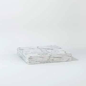 Square platform with solid color background, 3d rendering. Stock Illustration