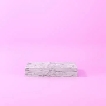 Square platform with solid color background, 3d rendering. 스톡 일러스트