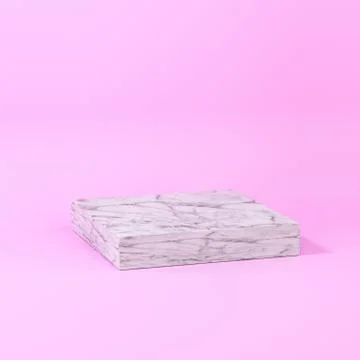 Square platform with solid color background, 3d rendering. Stockillustratie
