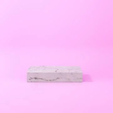 Square platform with solid color background, 3d rendering. Stock Illustration