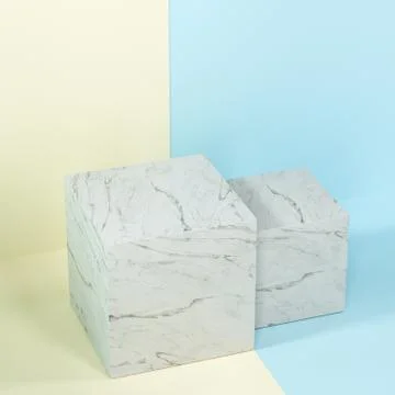 Square platform with solid color background, 3d rendering. Illustrazione stock