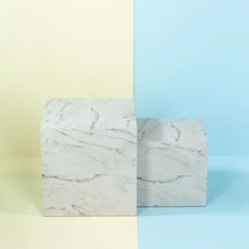 Square platform with solid color background, 3d rendering. Illustrazione stock