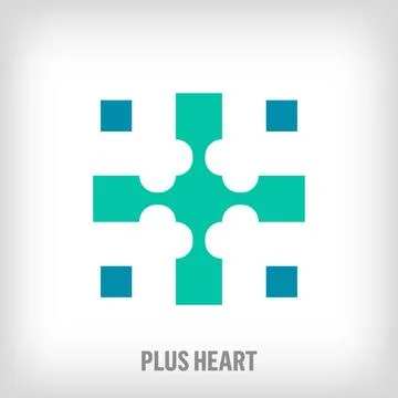 Square plus shape logo. Stock Illustration