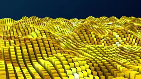 Square for Pop Art cube concept Gold Stock-Footage 247316756