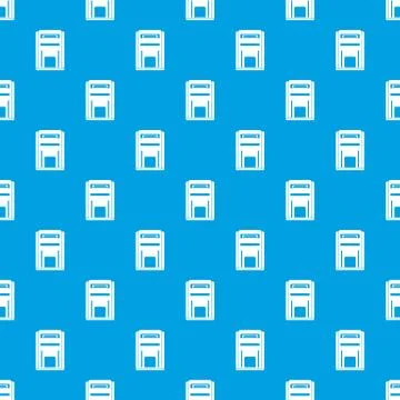 Square post box pattern seamless blue Stock Illustration