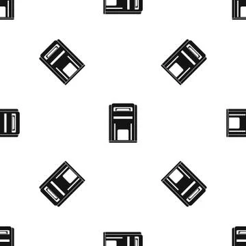 Square post box pattern seamless black Stock Illustration