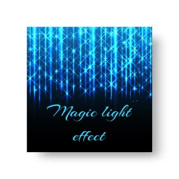 Square poster with neon light Illustrazione stock