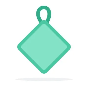 Square potholder for oven vector flat isolated Stock Illustration