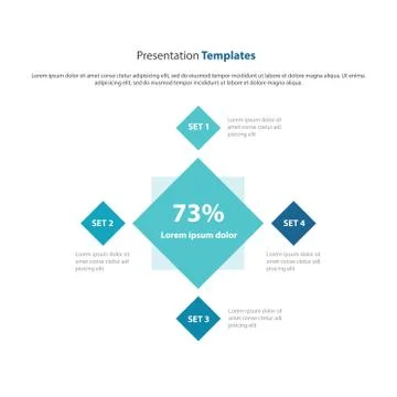 Square Presentation and infographic template Stock Illustration