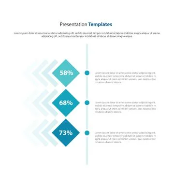 Square Presentation and infographic template, timeline design Stock Illustration