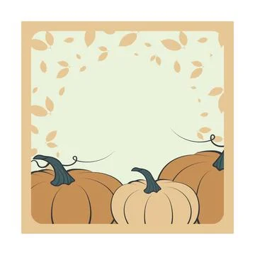 Square Print template invitation card for Halloween celebration with orange.. Stock Illustration