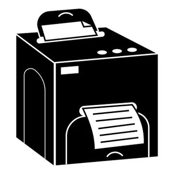Square printer icon, simple style Stock Illustration