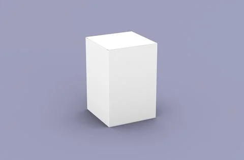 Square product box packaging mockup for brand advertising on a clean background Stock Illustration