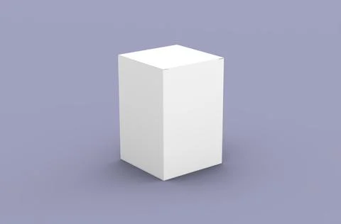 Square product box packaging mockup for brand advertising on a clean background Stock Illustration