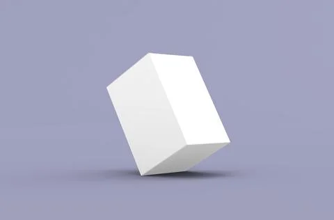 Square product box packaging mockup for brand advertising on a clean background Illustrazione stock