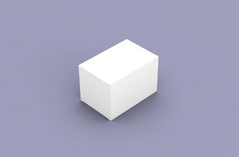 Square product box packaging mockup for brand advertising on a clean background Stock Illustration