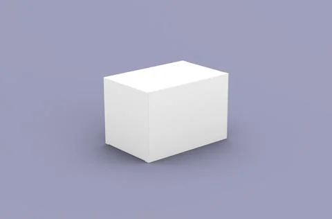Square product box packaging mockup for brand advertising on a clean background Stock Illustration