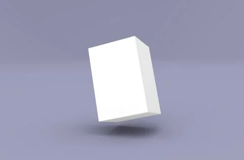 Square product box packaging mockup for brand advertising on a clean background Stock Illustration