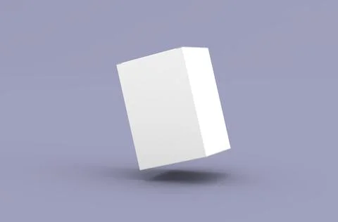 Square product box packaging mockup for brand advertising on a clean background Stock Illustration