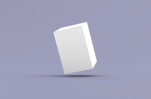 Square product box packaging mockup for brand advertising on a clean background Stock Illustration