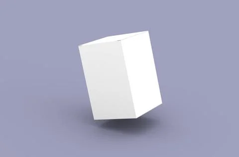 Square product box packaging mockup for brand advertising on a clean background Stock Illustration