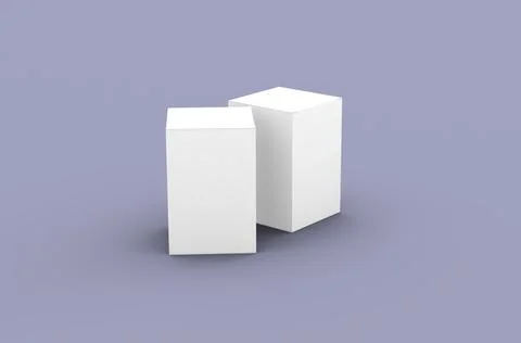 Square product box packaging mockup for brand advertising on a clean background Stock Illustration
