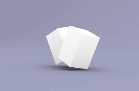 Square product box packaging mockup for brand advertising on a clean background Stock Illustration