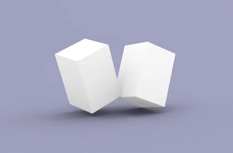 Square product box packaging mockup for brand advertising on a clean background Stock-Illustration