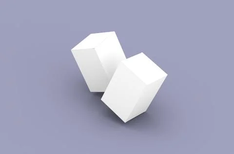 Square product box packaging mockup for brand advertising on a clean background Stock Illustration