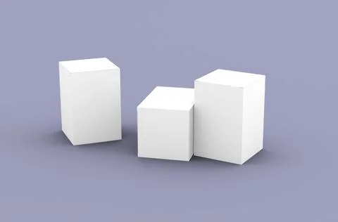 Square product box packaging mockup for brand advertising on a clean background Illustrazione stock