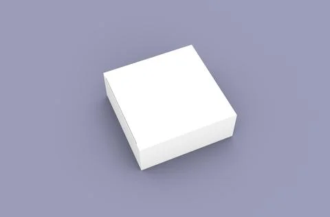 Square product box packaging mockup for brand advertising on a clean background Stock Illustration