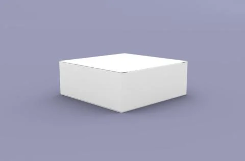 Square product box packaging mockup for brand advertising on a clean background Illustrazione stock