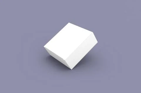 Square product box packaging mockup for brand advertising on a clean background Illustrazione stock
