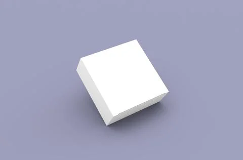 Square product box packaging mockup for brand advertising on a clean background Illustrazione stock