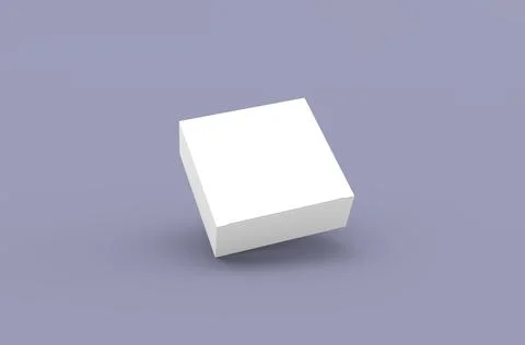 Square product box packaging mockup for brand advertising on a clean background Stock-Illustration