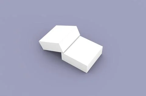 Square product box packaging mockup for brand advertising on a clean background Stock-Illustration