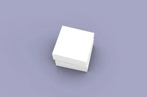 Square product box packaging mockup for brand advertising on a clean background Stock Illustration