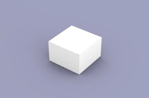 Square product box packaging mockup for brand advertising on a clean background Stock Illustration