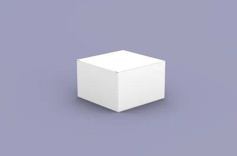 Square product box packaging mockup for brand advertising on a clean background Stock-Illustration
