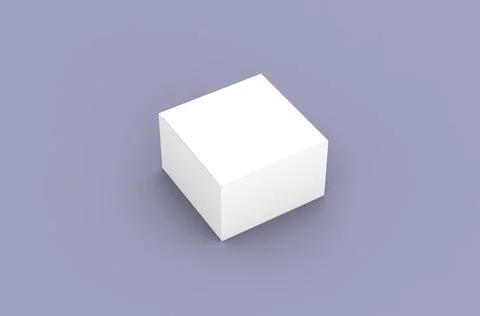 Square product box packaging mockup for brand advertising on a clean background Stock Illustration
