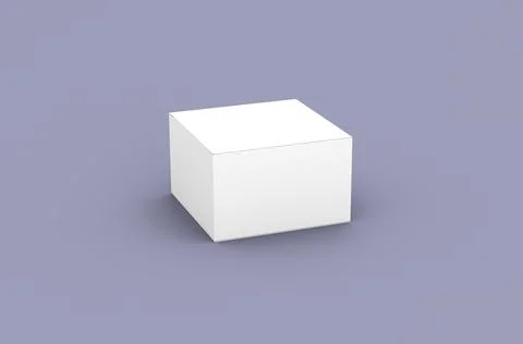 Square product box packaging mockup for brand advertising on a clean background Illustrazione stock