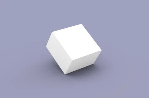 Square product box packaging mockup for brand advertising on a clean background Stock Illustration
