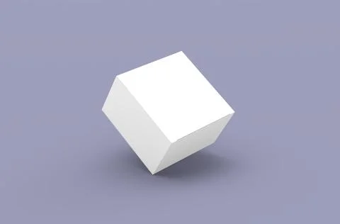 Square product box packaging mockup for brand advertising on a clean background Stock Illustration