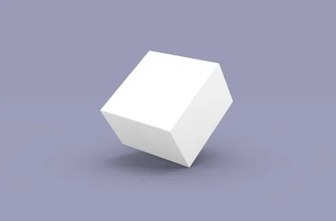 Square product box packaging mockup for brand advertising on a clean background Stock Illustration