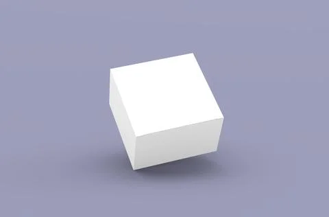 Square product box packaging mockup for brand advertising on a clean background Stock Illustration