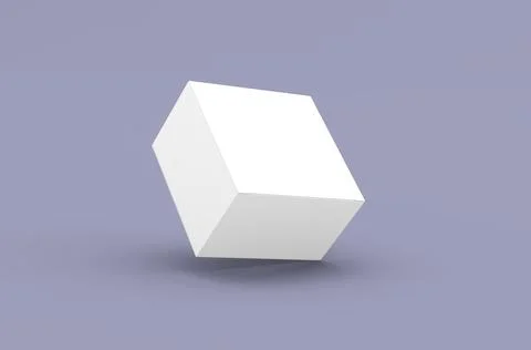 Square product box packaging mockup for brand advertising on a clean background Stock Illustration